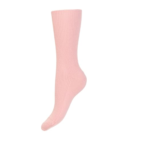 Womens Cashmere Bed Socks Luxury Soft Lounge & House Footwear for Ladies | Warm Cosy Cashmere Comfort | Made in Scotland (UK 47) Cherry Blossom