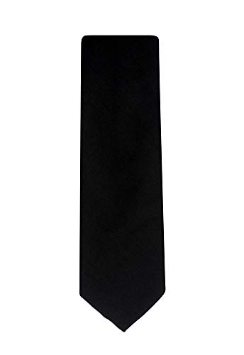 Image of Kebocis Mens Solid Color Cotton Necktie for Men