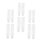Yardwe 6 Paare Sublimationssocken Weiß und Unisex Baumwolle Atmungsaktive Blanko Socken zum Bedrucken und DIY für Sommer und Alltag