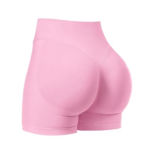 JN JANPRINT Womens Impact Gym Cycling Shorts Hidden Scrunch Bum Butt Lifting High Waisted 4.5" Seamless Booty Shorts
