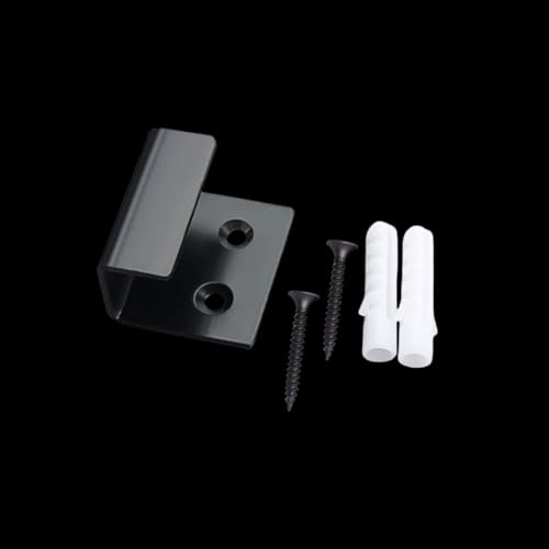 Image of 8 Pcs Tile Display Wall Hanger, Stainless Steel Wall Mount Brackets Hook, Heavy Duty Tile Hanger for Mirrors, Picture Frame Ceramic Wall Display (Black Inner Width 20mm /0.79 inch)