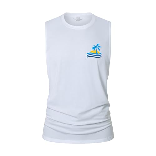 Mens Tank Tops Beach Summer Casual Sleeveless Shirts Graphic Cotton Tank Tops for Men Gym Workout3