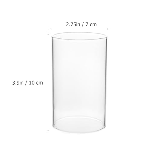 Cache-bougies transparents contre le vent en verre pour table de fête