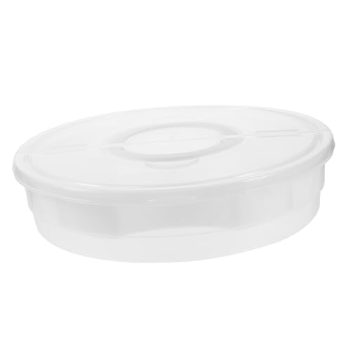 GRIRIW Reusable Dessert Carrying Box with Lid Portable Pizza Display Case Sealing Pizza Box for Outdoor Gatherings and Events for Cakes and Snacks Convenient Food Storage