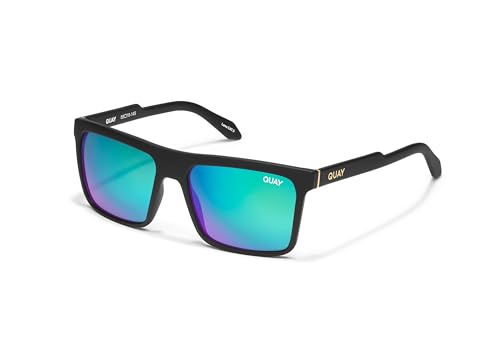 Quay - Mens Sunglasses, Polarized Square Lenses with UV Protection, Oversized Sunglasses (Let It Run, Matte Black)2