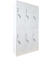 Amazon.co.jp: スチールロッカー 6人用 鍵付き シリンダー錠 3列 2段