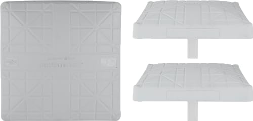 Rawlings | JACK CORBETT HOLLYWOOD MLB Base Set | Baseball / Softball | 15" | Includes 6" Stanchions | Set of 3 Bases by Rawlings - Used condition - US$194.29