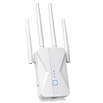 WiFi Extender Signal Booster, 2025 WiFi Extender AC1200Mbps Dual Band (5.8GHz/2.4GHz), WiFi Booster with Ethernet Port for Home Covers up to 10000 Sq.ft, Compatible with More Devices