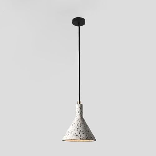 Industrial Terrazzo Lamp Body Pendant Light with E26/E27 Metal Base Single Heads Living Room Decoration Hanging