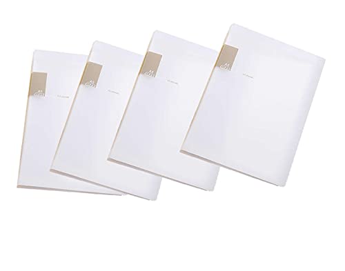 TUKA-i-AKUT [4x] PP Portalistino A5, un totale 160 Tasche Trasparenti, traslucida copertina. Presentazione e archiviazione di documenti, per ufficio casa scuola. Set di 4 in Bianco Colore TKD8032-4x