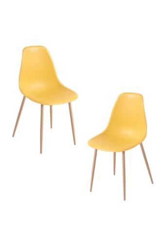 Regalos Miguel - Packs Sillas Comedor - Pack 2 Sillas Mykle - Amarillo