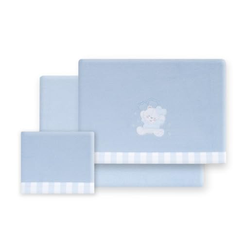 Danielstore - Juego Sabanas Cuna 60x120 cm | Sabana Cuna Coralina, Cálida | Incluye Sabana Bajera, Encimera y Funda de Almohada | Ideal para Invierno