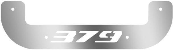 Technical Precision Replacement for Peterbilt 379 Year 2001 16 INCH Stainless Steel Logo Front Flap Weight W Backplate