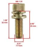 #US Part Replacement for 8 Exhaust Manifold Bolts Studs Screw for P0laris for Snowmobile 7517322