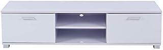 MMT HT01 White High Gloss TV Stand Cabinet for 40 49 50 55 65 Inch 4K TV 140 cm wide Fully Gloss