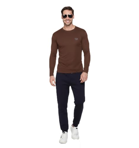 Image of TQH Full Sleeve T Shirt for Men | Pack of 2 T-Shirt for Man Full Sleeve | Gym Workout | Men's Tshirts | Slim Fit Polyester Round Neck Solid Sports T-Shirts for Running Training Casual Wear