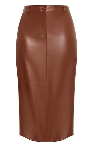 City Chic Women's Skirt-Faux Leather Ivy4