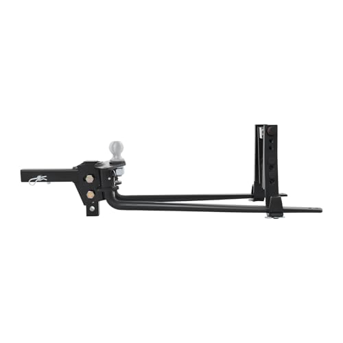 Image of Weight Distribution Hitch,11500 Lbs Capacity Sway Control Weight Distribution Hitch,Adjustable Trailer Hitch Kit with Wrench,Black Trailer Hitch Device for Motorhomes, Campers, Boats