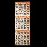 3 Vertical Orange Bingo Paper Sheets (500 Sheets)