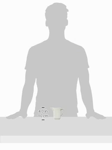 Foto von AMBITION Milchkanne Porzellan 210 ml Porto Milchkännchen weiß Sauciere mit Henkel eckig modern