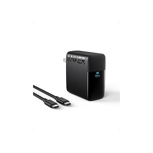 Anker MacBook Charger, Compact and Foldable 100W USB C Charger for MacBook Air, Samsung Galaxy, iPhone 17/16 Series, iPad Pro, and More, 5FT USB C Cable Included Black