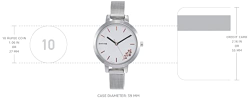 Image of Sonata Silver Lining White Dial Women Analog Watch With Stainless Steel Strap-NS8141SM08