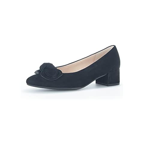 Gabor Hooty Womens Court Shoes 5 UK Black Suede Cover