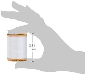 Hilo de algodón natural Gutermann 876 yardas blanco miniatura 2