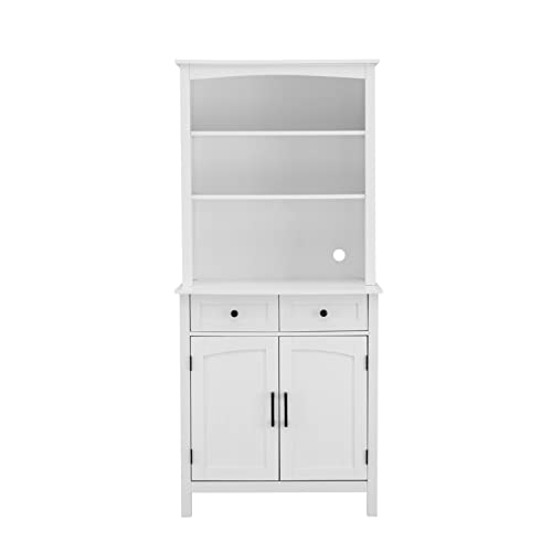Home Source Jill Zarin White China Cabinet With Wood Doors #TOP3