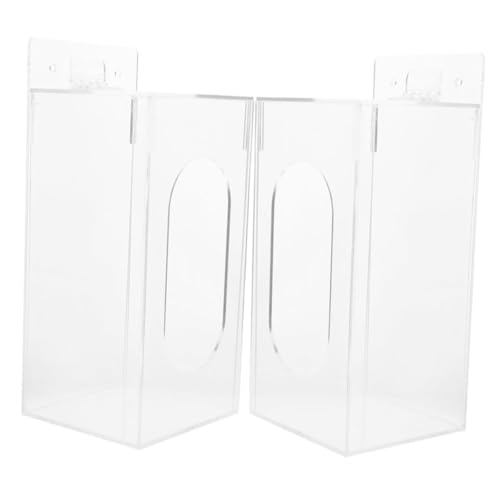 MOTHNUR 2 Piezas Organizador de Guantes Transparente de Pared y Mesa Dispensador de Mascarillas Sin Taladro Caja Almacenaje Plástico para Guantes y Mascarillas para Hogar y Oficina