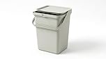 I-K-E-A Kitchen Recycling Bin With Lid Stackable Waste Organiser Durable Material Storage Bin Light Grey 10L