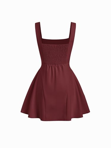 Image of CIDER Womens Polka Dot Going Out Dress Cute Summer Date Night Square Neck Sleeveless Mini Dress