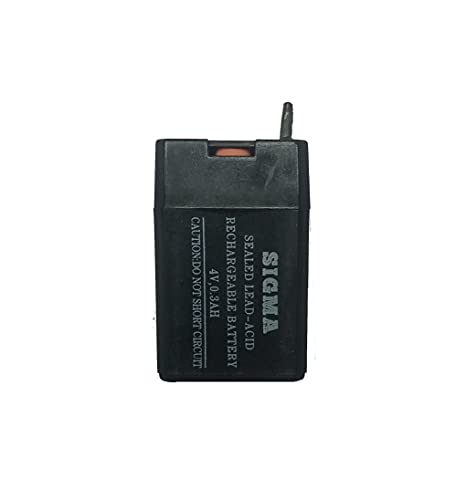 Image of Mosquito Bat Battery Rechargeable Sealed Lead-Acid 4V, 300 mAh for All Purpose Use Set of 2 (Brand May Vary As Per Availability), black (RB410E)