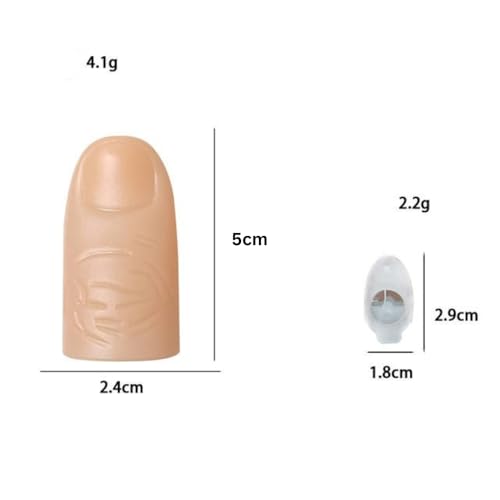 Image of MilesMagic Set of 2 Magic Light Up Thumb Tip | Lights from Everywhere | Easy to Do Flash Lights from Anywhere Close Up Routines Finger Illusion Magic Trick (Blue)