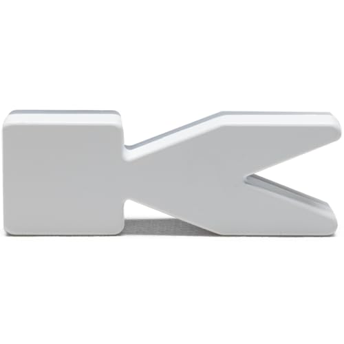 Image of Oracle Lighting 3140-A-001 Single Universal Illuminated Amber LED Letter K with Matte White Finish Letter Badge - Sleek Design - Customized High-End Appearance