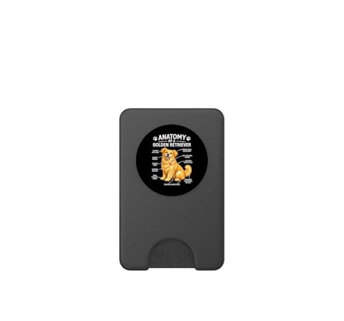 Anatomie d'un Golden Retriever Cadeaux Amusants pour propriétaire de Chien PopSockets PopWallet pour MagSafe – vue 2