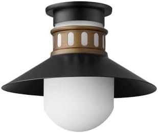 Maxim Admiralty - 1 Light Outdoor Flush Mount-10.25 Inches Tall and 12 Inches Wide-Black/Antique Brass Finish