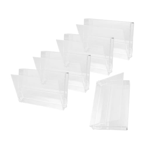 Garneck 5pcs Vintage Cassette Tape Storage Cases Clear Plastic Audio Cassette Holders for Collectors Enthusiasts Sturdy and Versatile Use