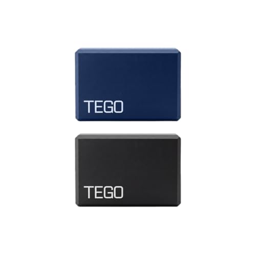 Image of TEGO Boost Yoga Block - Firm EVA - 3x6x9 Inches - Black Green - Accessory for Yoga and Pilates