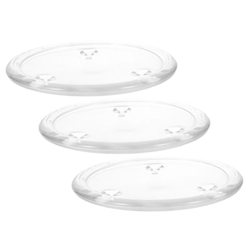 ULTECHNOVO 3pezzi Vassoio Portacandele in Vetro Trasparente Da Piatto Portacandele Rotondo Per Candele Per Matrimonio Compleanno Candela