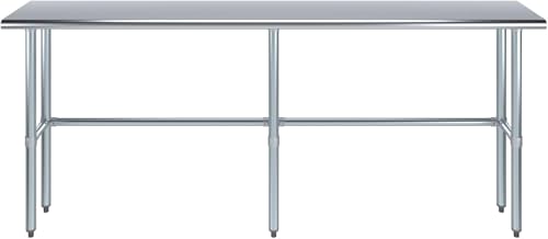 Image of 24 inchx84 inch Open Base Stainless Steel Work Table, NSF