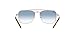 Ray-Ban RB3636 New Caravan Square Sunglasses, Rose Gold/Clear Gradient Blue, 55 mm