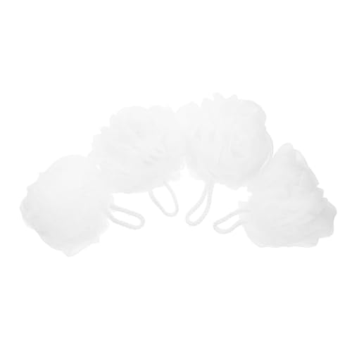 SHERCHPRY 4pcs Exfoliating Shower Loofah Sponges Soft Mesh Bath Scrubber Balls for Men Women Durable Shower Balls for Deep Cleansing Lathering for Back Scrubbing Bathroom