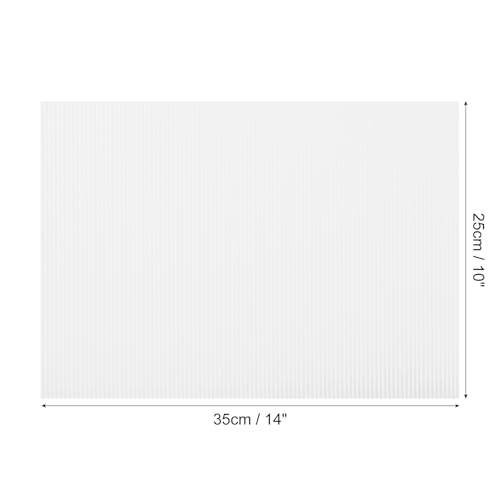 Image of uxcell 10pcs Corrugated Cardboard Paper Sheets,White,14 inch x 10inch,for Craft and DIY Projects