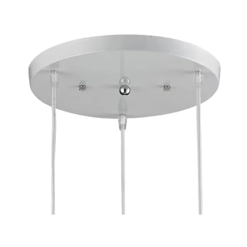 AstrizLamp 3 Agujero Embellecedor Lampara Techo 25cm Circular Roseta de Techo de Metal Blanco Hierro Cubierta Lámpara de Techo 3 vía Fijación al Techo con Accesorio para plafones, lámparas colgantes