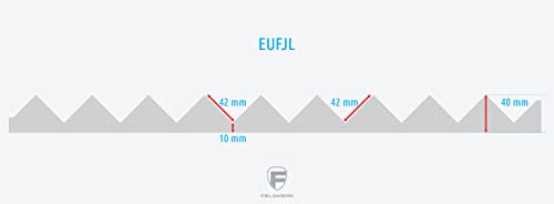 Mousse pour Euro container 60x40 Feldherr EUMFJL050 zig-zag