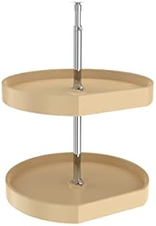 Rev-A-Shelf 7012-20-15-52 20-Inch D Shape 2 Tier Lazy Susan Corner Wall in Cabinet Kitchen Storage Organization with 2 She...