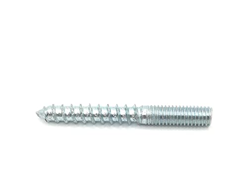 Image of Hanger Bolt M6x50 Silvery Double Headed Bolt Self-Tapping Screw for Furniture 8Pcs