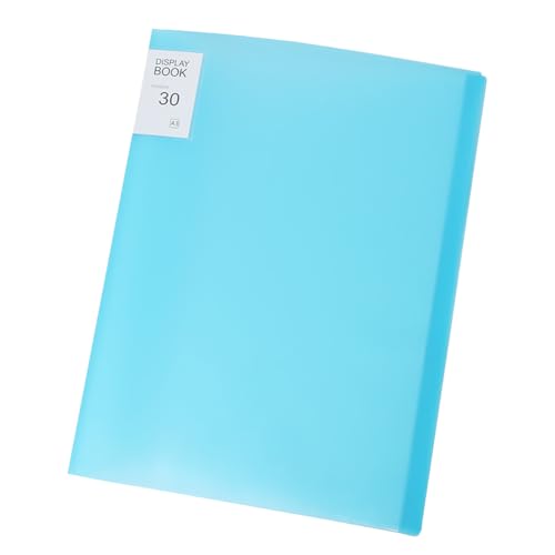 Image of A3 Diamond Pictures Storage Book for Diamond Pictures Kits 30 Pages Diamond Beads Art Painting Portfolio Presentation Storage Book Folder Clear Pockets Blue