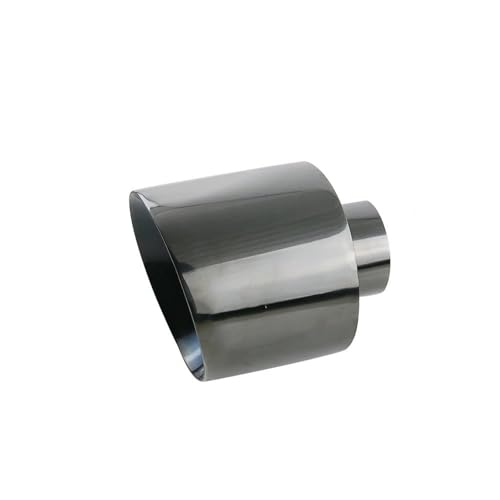 Tuyaux d'échappement universels acier inox noir entrée 76mm sortie 127mm pour canule voiture